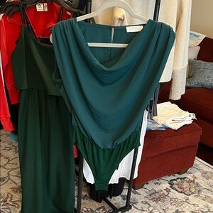 Elegant Teal Bodysuit